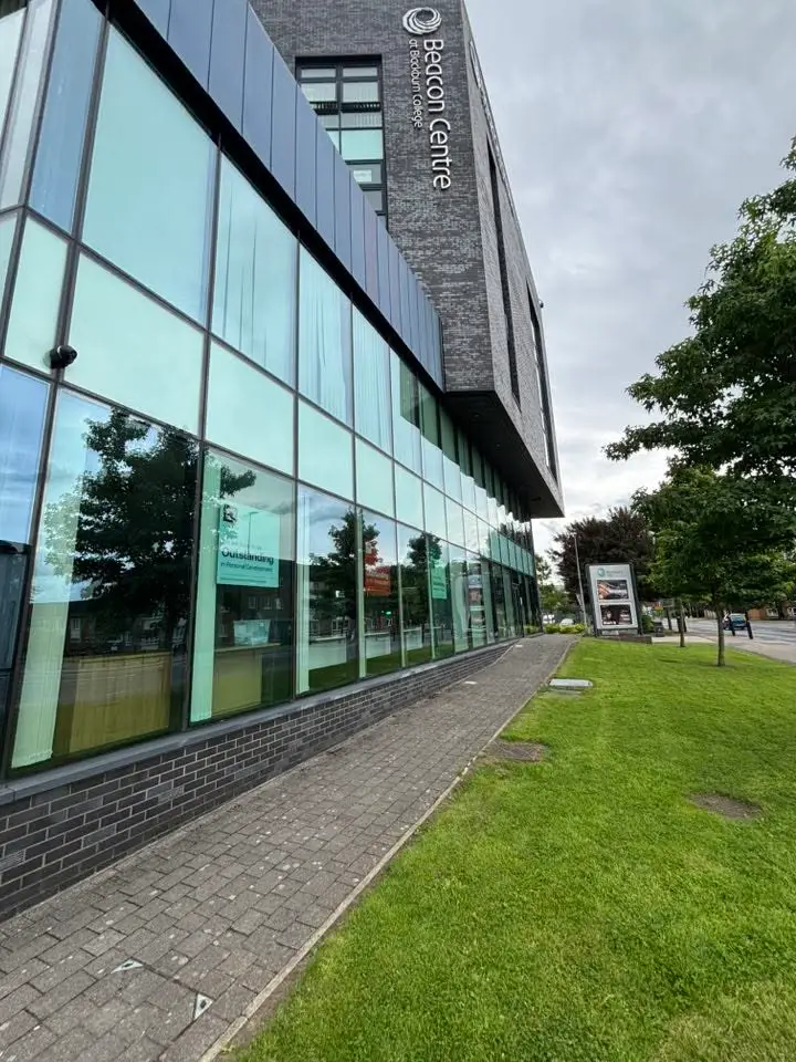 Cladding and glass cleaned by JWF across the Blackburn College campus